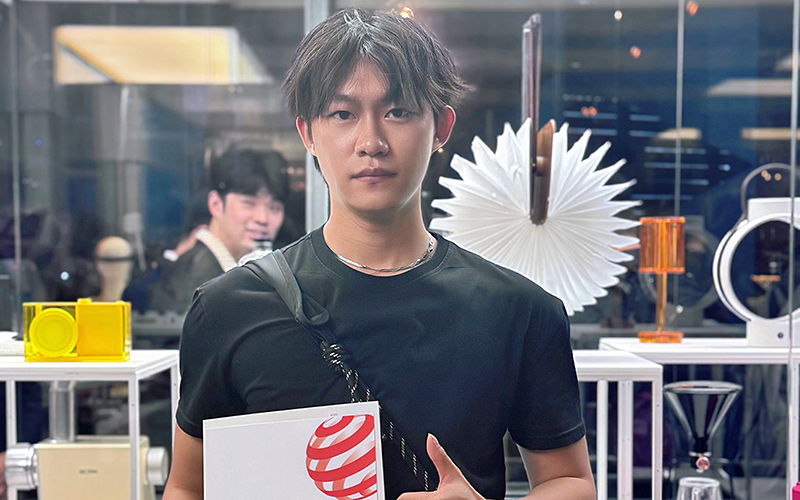 蔡畅在颁奖典礼现场。